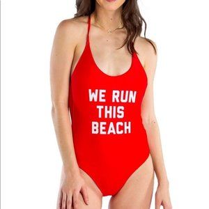 Tipsy Elves NWT We Run This Beach Swim Suit